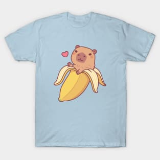 Cute Capybara In Banana Funny T-Shirt